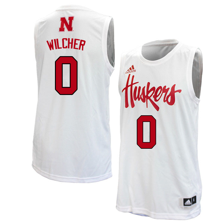 Men #0 C.J. Wilcher Nebraska Cornhuskers College Basketball Jerseys Sale-White - Click Image to Close